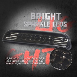3rd Third Brake Light LED Compatible with 1995 1996 1997 1998 1999 2000 2001 2002 2003 2004 2005 2006 2007 2008 2009 2010 2011 2012 2013 2014 2015 2016 Toyota Tacoma Third Center Cargo Rear(Smoke)