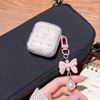 MINSCOSE Compatible with AirPods 1/2 Clear Case,Cute Bow Ribbon Heart