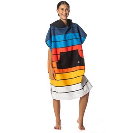 Flow Changing Poncho for Kids - Microfiber Hooded Swim Towel Poncho for Boys & Girls, Perfect for Beach, Pool, or Swim - Quick Dry, Absorbent, Light Weight, and Easy to Pack (Brightside, Medium)