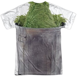 Popfunk Sesame Street Oscar Costume Unisex Adult Sublimated Costume T-Shirt - Front/Back, Small