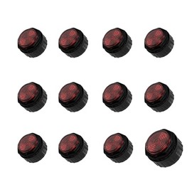 11 Pcs 24mm + 1 Pc 30mm Gamerfinger Mechanical Arcade Buttons with Mechanical MX Speed Silver Switches Arcade Push Buttons(Red)