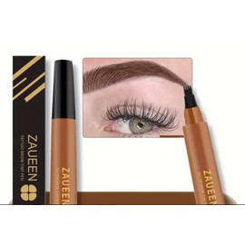 zaueen eyebrow Pen, Microblading Brow Pencil brunette (jet black)