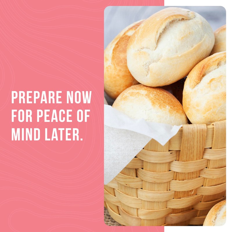 Augason Farms Bread and Roll Mix Can Emergency Food Supply,