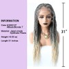 RESHE Braided Wigs For Black Women Micro Braids Wig Soft