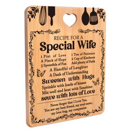 Wife Christmas Gifts, Gifts for Wife from Husband, Bamboo Cutting Board, Wife Birthday Gifts, Birthday Gifts for Wife, Wedding Anniversary Valentines Day Christmas Mothers Day Gifts for Wife.