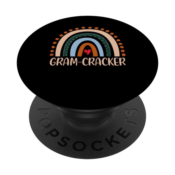 Gram-Cracker Rainbow Grandma Cute Mothers Day Gram-Cracker PopSockets Swappable PopGrip