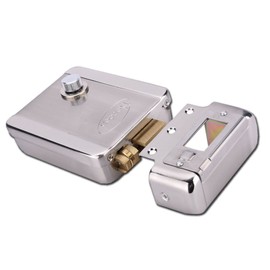 AMOCAM Electric Electronic Door Lock for Video Intercom Door Phone Vidoe doorbell DC 12V Stainless Steel E-Lock Support Wooden Glass Metal Fireproof Door