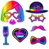25pcs Glow Photo Booth Props with Stick, Let's Glow Party