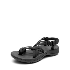 DREAM PAIRS Sandalias de Deportivas para Mujer, Sandalias de Senderismo para Dama,Size 27.0 cm,Todo Negro,DWUMST2510