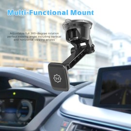 Dashboard Mount, WizGear Magnetic Car Mount Holder, Windshield Mount and Dashboard Mount Holder for Cell Phones and Tablets with Long Adjustable Arm – (New Rectangle Head)