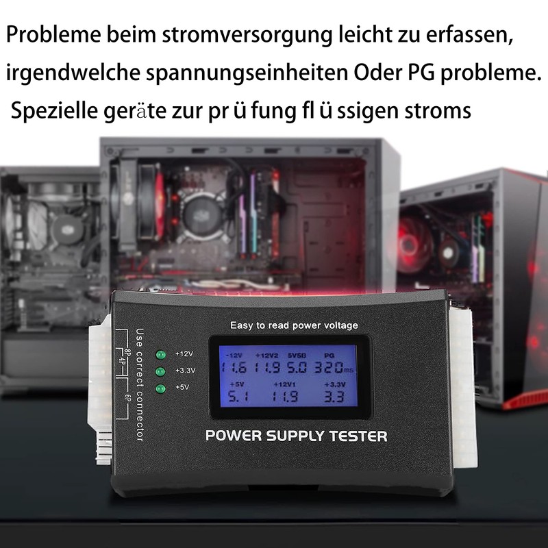 20/24 4/6/8 Pin 4,6 cm LCD Computer PC Power Supply