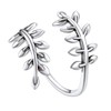 Silvora Adjustable Silver Toe Ring for Mother Lovely Leaf Tail
