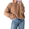 Antnation Womens Soft Fuzzy Knit Sweater Oversized Cozy Pullover Jumper