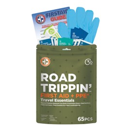 Be Smart Get Prepared Road Trippin’ Travel Essentials Kit - 65 Pieces - Designed for Camping, Hiking, Running, Fishing, Boating, Travel & Outdoor Activities - Compact & Portable