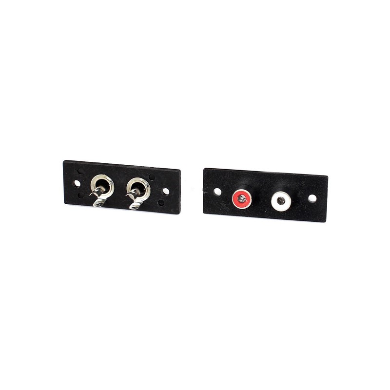 sourcing map Panel Mounting 2 RCA Female Outlet AV Concentric
