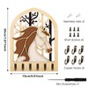 DRMFLE DIY Wooden Key Holder, Key Hooks with 6 Hooks