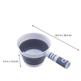 1pc Folding Water Scoop Kitchen Ladles Bathroom Hair Washing Water Scoop Dipper Ladle Rinse Watering Bucket Portable Bathtub Bathing Ladle Bowl Take a Bath Plastic Baby Shampoo Cup