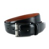 Trafalgar Men's Matteo 35mm Feather Edge Dress Belt, 38, Black