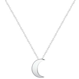 Silver Crescent Moon Choker Necklace - 925 Sterling Silver Necklace - Short Necklace - Silver Choker Necklace - Dainty necklace - Moon Necklace - Tiny Moon Necklace - Waning Moon - Waxing Moon - Silver Moon Necklace