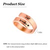 HUASAI Just Breathe Rings for Women Adjustable Heart Promise Ring