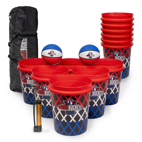 Battle Buckets – Giant Yard Pong and Basketball Game with