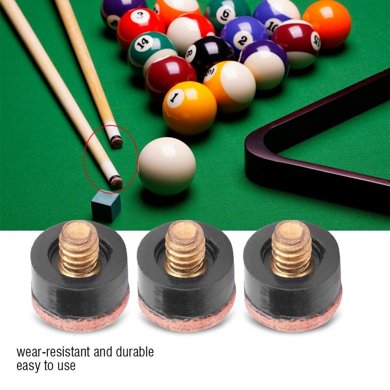 10PCS Screw-on Billiard Cue Tips Billiards Rod Stick Replacement Parts