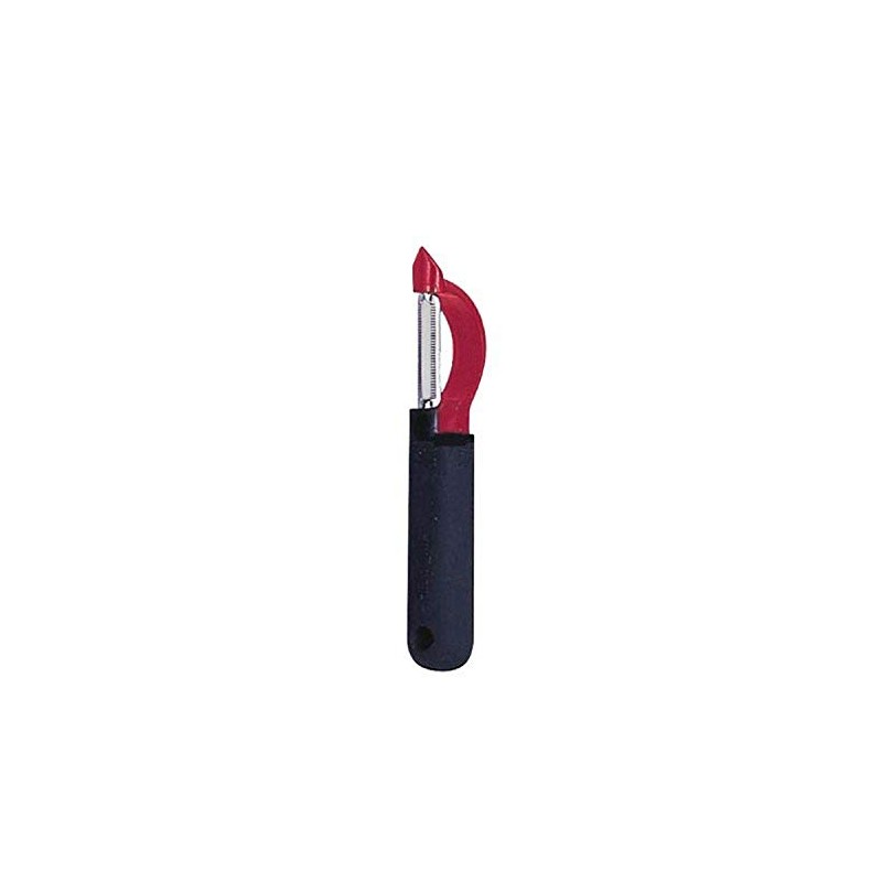 Tablecraft 7-1/8" Stainless Steel Firm Grip™ Straight Peeler