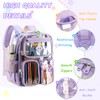 PIG PIG GIRL Clear Backpack for School,Heavy Duty PVC Transparent