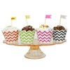 Wrapables Set of 20 Standard Size Chevron Cupcake Wrappers, Hot