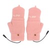 USB Heating Winter Gloves Cotton Knit Washable Women USB Fingerless