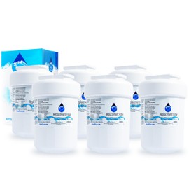 6-Pack Replacement for General Electric PSB42LGRBV Refrigerator Water Filter - Compatible with General Electric MWF, MWFP Fridge Water Filter Cartridge