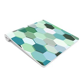 MightySkins Skin Compatible with Apple Magic Trackpad (Original) wrap Cover Sticker Skins Hexagon Tiles