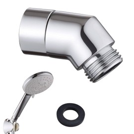 Shower Head Adapter, 1 Pcs 135 Degree Shower Elbow Adapter, G1/2" Shower Head Extension Arm Connector, Solid Brass Shower Hose Connector, Shower Head Holder Angled Adapter for Fixed Shower Head