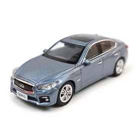 Paudi Model 1/64 Infiniti Q50S Mini Car Collection Blue Ready-Made