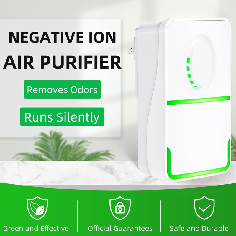 4 Pack Negative Ion Air Purifier, Plug In Ioniser for
