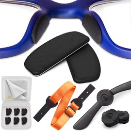 Nose Grip Glasses Anti Slip - 6 Pairs Eyeglass Nose Pads Adhesive - Anti Slip Nose Pads Glasses - Eye Glasses Nose Grippers 1 mm (Black Orange)