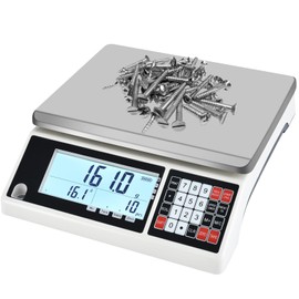 Industrial Counting Scale (30kg, 0.5g) Precision Electronic Gram Scale for Parts and Coins Piece Counting Scale, Digital Inventory Counting Scale with Built-in Battery (g/kg/lb)