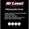 Silver Polyester Motorcycle cover, Medium 203x89x119cm with buckle strap