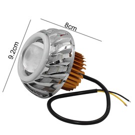 Riloer 30W LED Angel Eyes Headlight Universal for Motorcycle Motorbike All-terrain Vehicle Scooter, DRL Driving Spot Light Fog Lamp