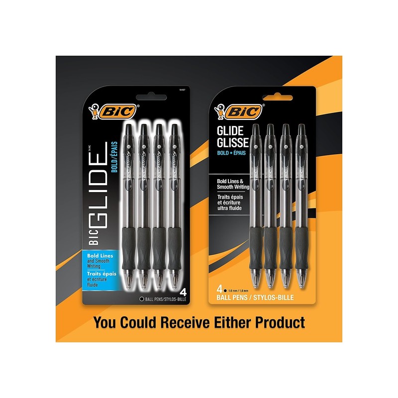 BIC 859025 Velocity Retractable Ballpoint Pens Bold Point Black Ink