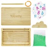 Yayatty Wooden Sand Tray with Lid for Writing Letters and
