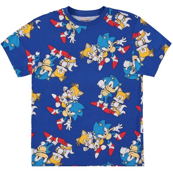 SEGA Sonic The Hedgehog - playera para hombre - The Fastest Thing Alive - The Blur Blur - playera oficial con estampado de todo el mundo, marino, X-Large