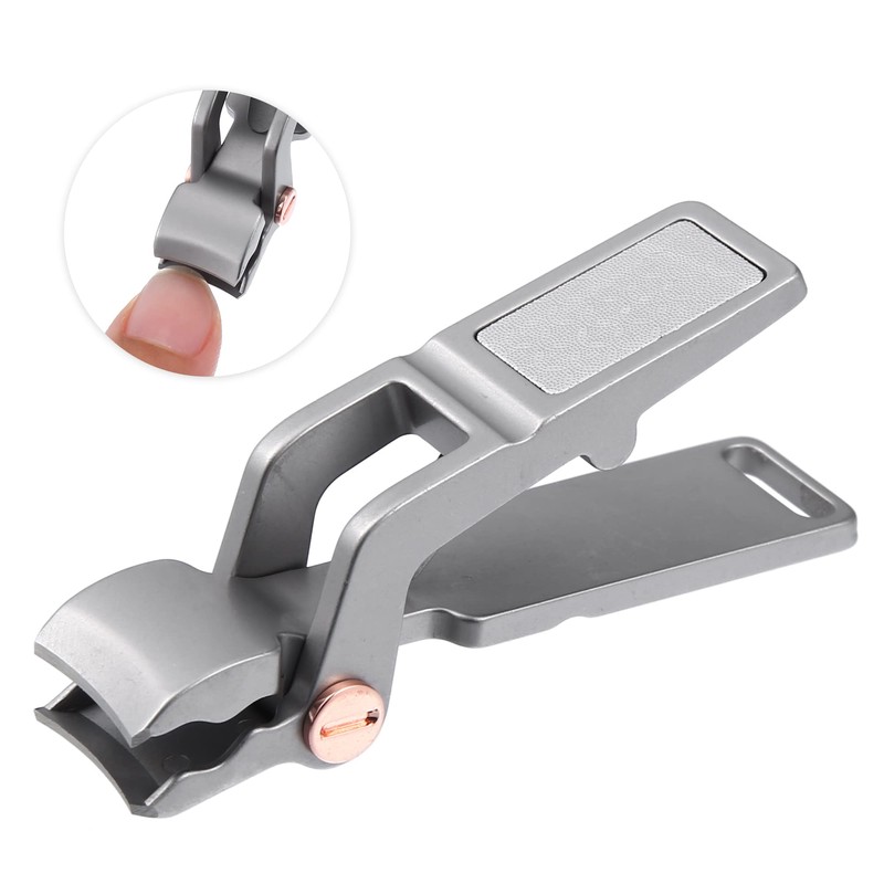 VOCOSTE Nail Clippers for Women Portable Gray Stainless Steel Nail