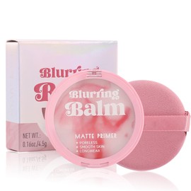 BEUKING Blurring Balm Powder, Setting Translucent Foundation Primers, Oil Control Concealer Pressed Cream Waterproof Sweatproof Making Long Lasting Makeup Primer (#05 Red, 0.16 oz)