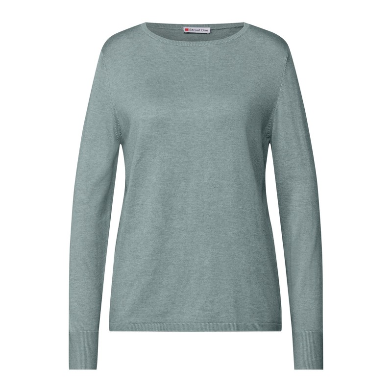 Street One Women's Basic Pullover, Nile Blue Mel., 36