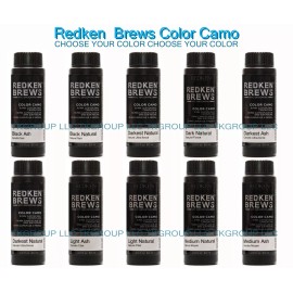 Redken BREWS Color Camo Haircolor 5 Min Custom Gray Camouflage 2oz (Choose Yours - DARK NATURAL