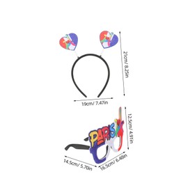 Baluue 1 Set Lovely Hair Hoops Sports Party Headband with Novelty Eyewear Cute Heart Shaped Design for Celebrations for Events and Photos