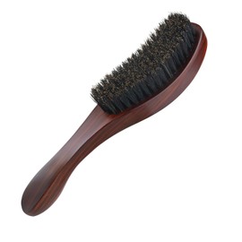 Boar Bristle Hair Brush Hair Brush Men Boar Bristle Brush Boar Bristle Brush Suitable for Both Men and Women, Suitable for Hair, Beard and Scalp Massage and Cleaning (Reddish Brown)