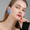 YISXVD Boho Hollow Flower Pearl Flower Stud Earrings for Women