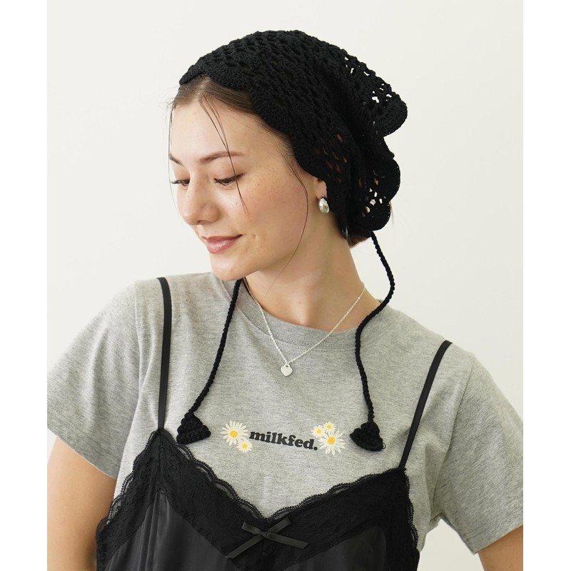Milkfed Babushka KNITTED BABUSHKA Women's, Black, Free size